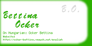bettina ocker business card